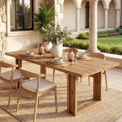 Tribesigns 63-Inch Solid Wood Dining Table, Farmhouse Kitchen Table for 4-6