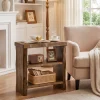 Tribesigns Solid Wood End Table, 3-Tier Live Edge Side Table for Bedroom