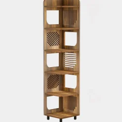 Tribesigns 6-Tier Corner Shelf, Tall Skinny Display Bookcase for Small Spaces