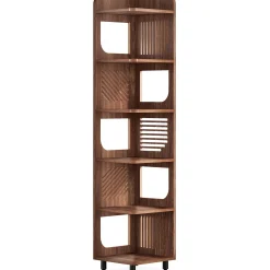Tribesigns 6-Tier Corner Shelf, Tall Skinny Display Bookcase for Small Spaces