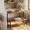 Tribesigns 2-Tier End Table, J-Shaped Side Table for Living Room