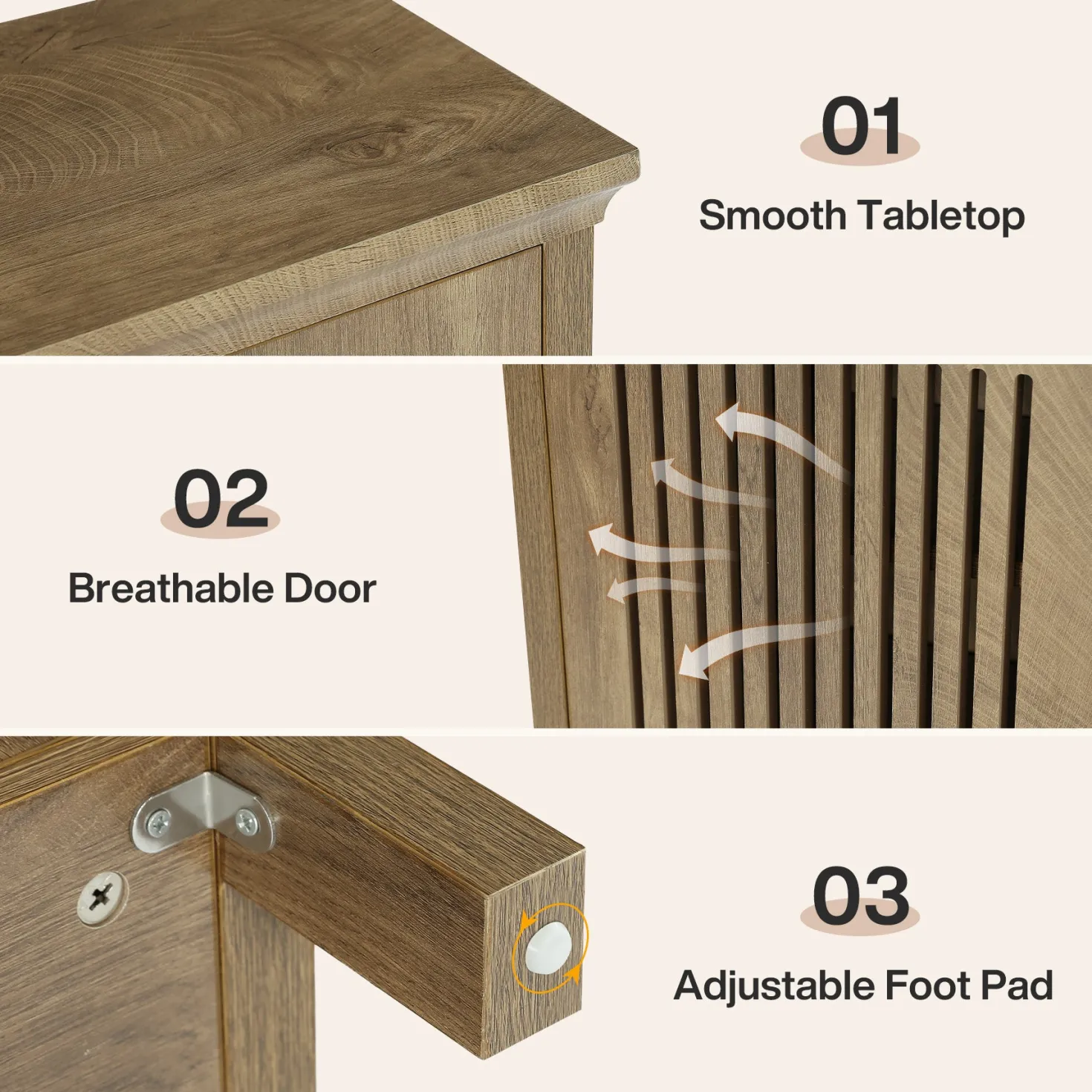 Tribesigns 5-Tier Shoe Cabinet with Doors, Tall Entryway Shoe Storage