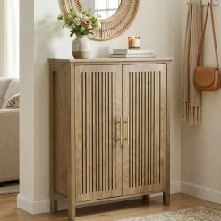 Tribesigns 5-Tier Shoe Cabinet with Doors, Tall Entryway Shoe Storage