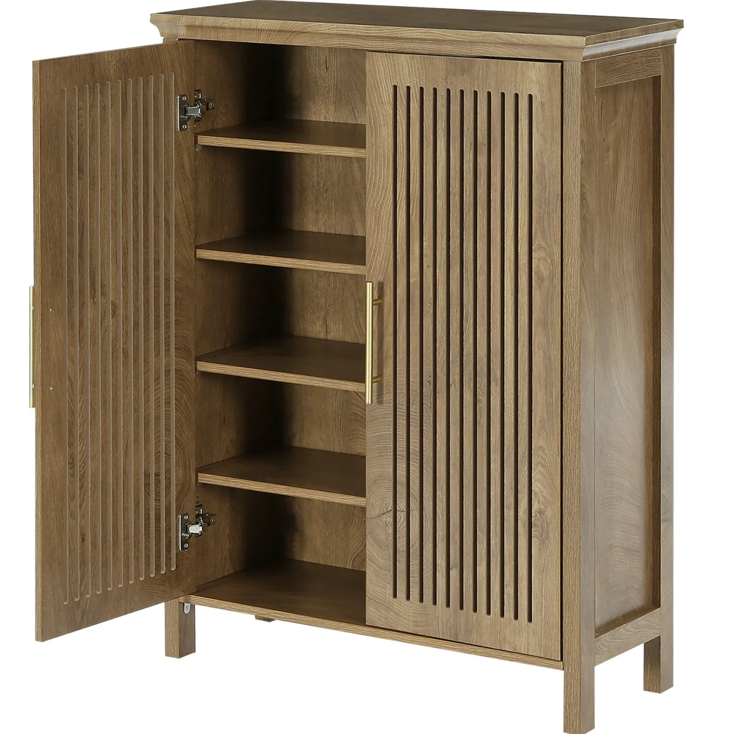 Tribesigns 5-Tier Shoe Cabinet with Doors, Tall Entryway Shoe Storage