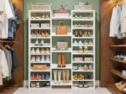 Tribesigns 14-Tier Tall Shoe Rack, Freestanding Wooden Shoe Organizer for Closet and Entryway
