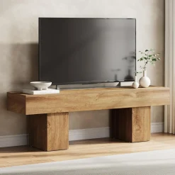 TV Stand for 55 Inch TV, Farmhouse Entertainment Center TV Console for Living Room