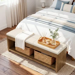 Upholstered End of Bed Bench, 55