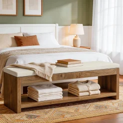 Upholstered End of Bed Bench, 55