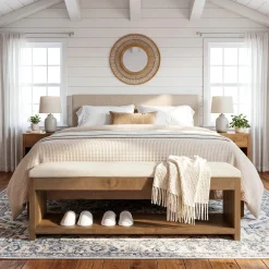 Upholstered End of Bed Bench, 55