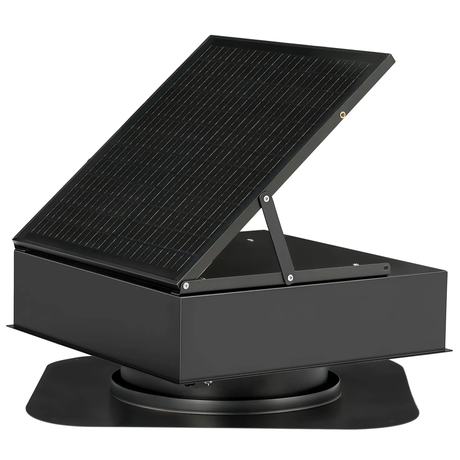 35W Solar Attic Fan, 2200 CFM Smart Roof Vent Built-in Temperature Sensors(JBSF-320E)