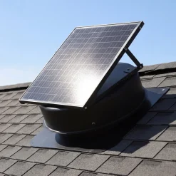 50W Solar Attic Fan with 2500 CFM & Smart Thermostat / Humidity / Smoke Sensor(JBSF-350F)