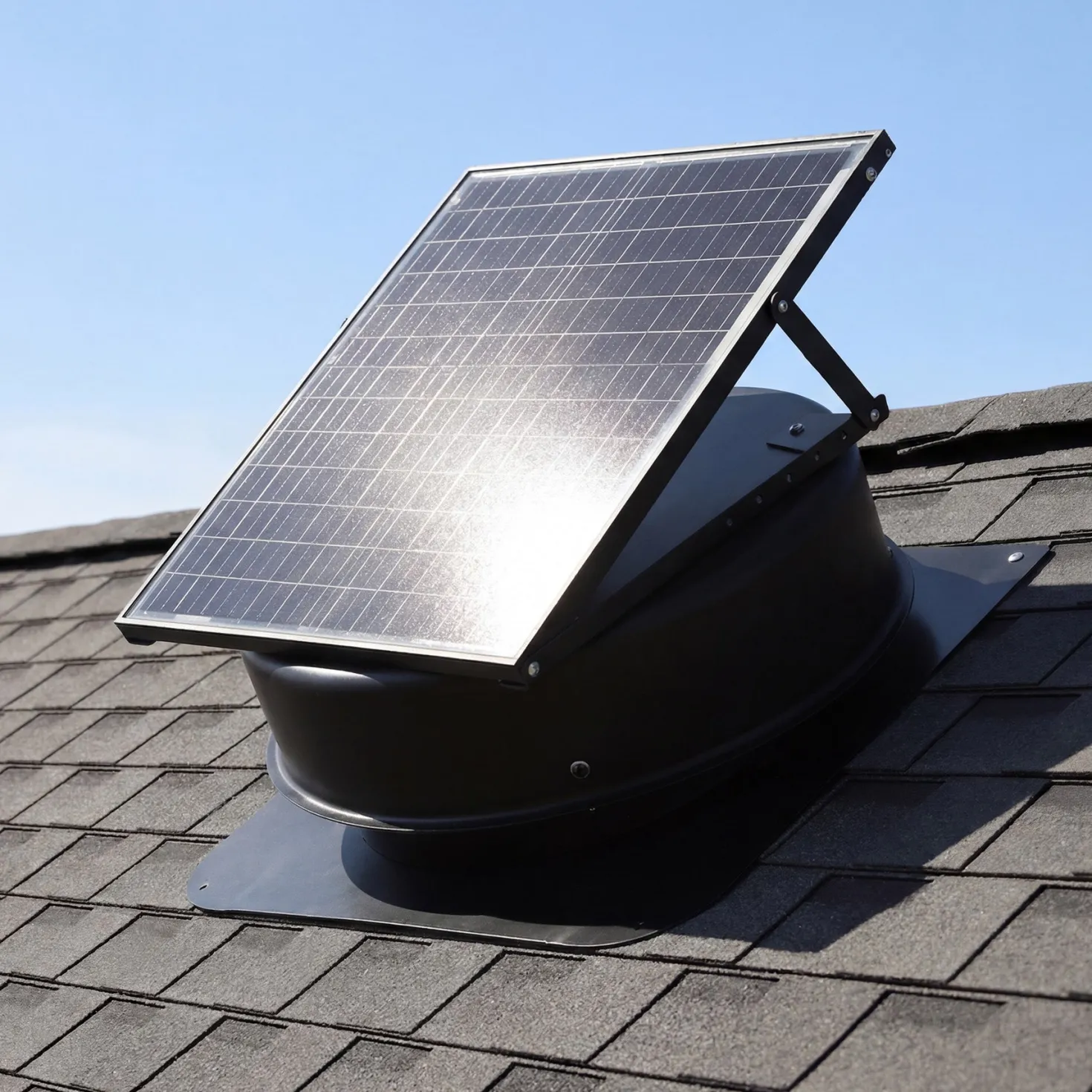 50W Solar Attic Fan with 2500 CFM & Smart Thermostat / Humidity / Smoke Sensor(JBSF-350F)
