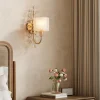 Wall Light Fixtures, Decorative Wall Sconce with Crystal Leaves Shape for Living Room(E12 Base)