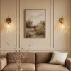 Wall Sconce Set of 2, Bathroom Vanity Wall Lamp with Clear Glass Shade
