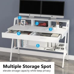 White Computer Desk, 47