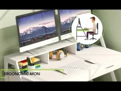 White Computer Desk, 47