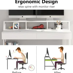 White Computer Desk, 47