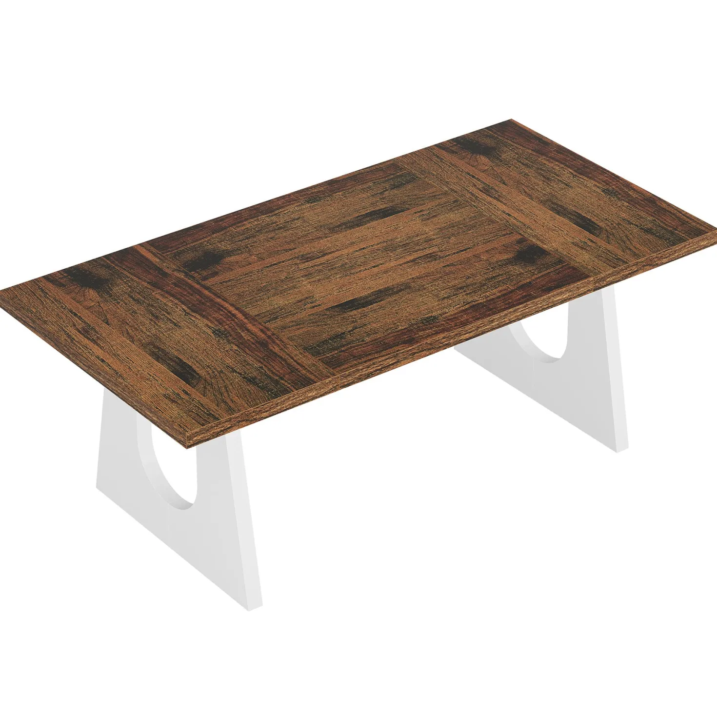 Wood Dining Table, 70" Rectangular Kitchen Table for 6-8 People