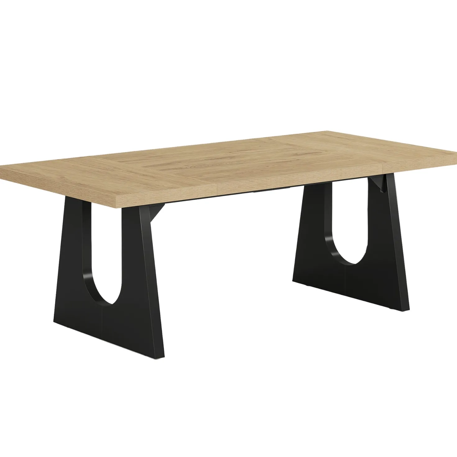 Wood Dining Table, 70" Rectangular Kitchen Table for 6-8 People
