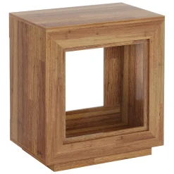 Wood End Table, Square Side Table Nightstands with Storage