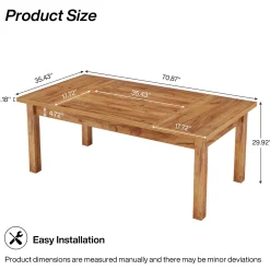 Wood Executive Desk, 70.9