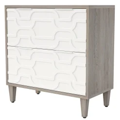 Wood File Cabinet, 2-Drawer Storage Cabinet for A4/Letter/Legal Size