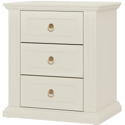 Wood Nightstand, Modern End Table Bedside Table with 3 storage Drawer