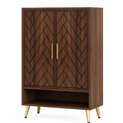 Wooden Shoe Cabinet, 6-Tier Shoe Organizer with Adjustable Shelves