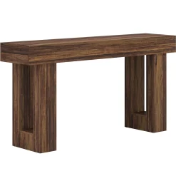 Wooden Sofa Table, 63-Inch Modern Console Table For Living Room