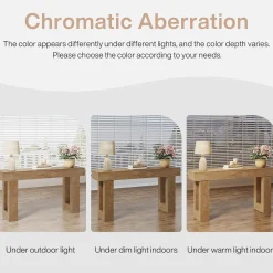 Wooden Sofa Table, 63-Inch Modern Console Table For Living Room