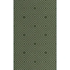 3x5 Modern Easy Jute Geometric Patio Rug, Washable Area Rugs Non-Slip Low Pile Carpet, Oeko-Tex Certified