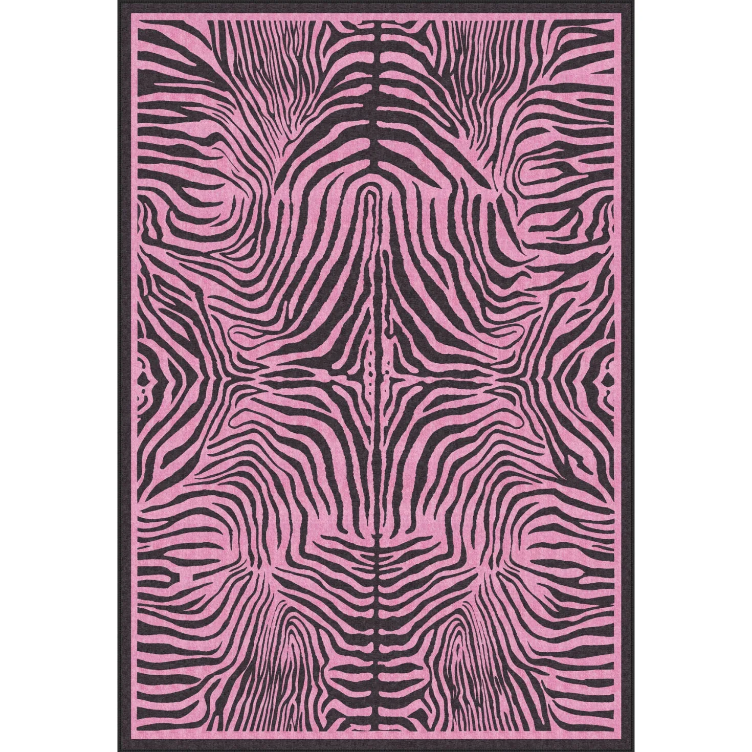 5x7 Zebra Print Washable Area Rug, Boho Modern Animal Soft Non Slip Nursery Living Room Carpet, Oeko-Tex Certified