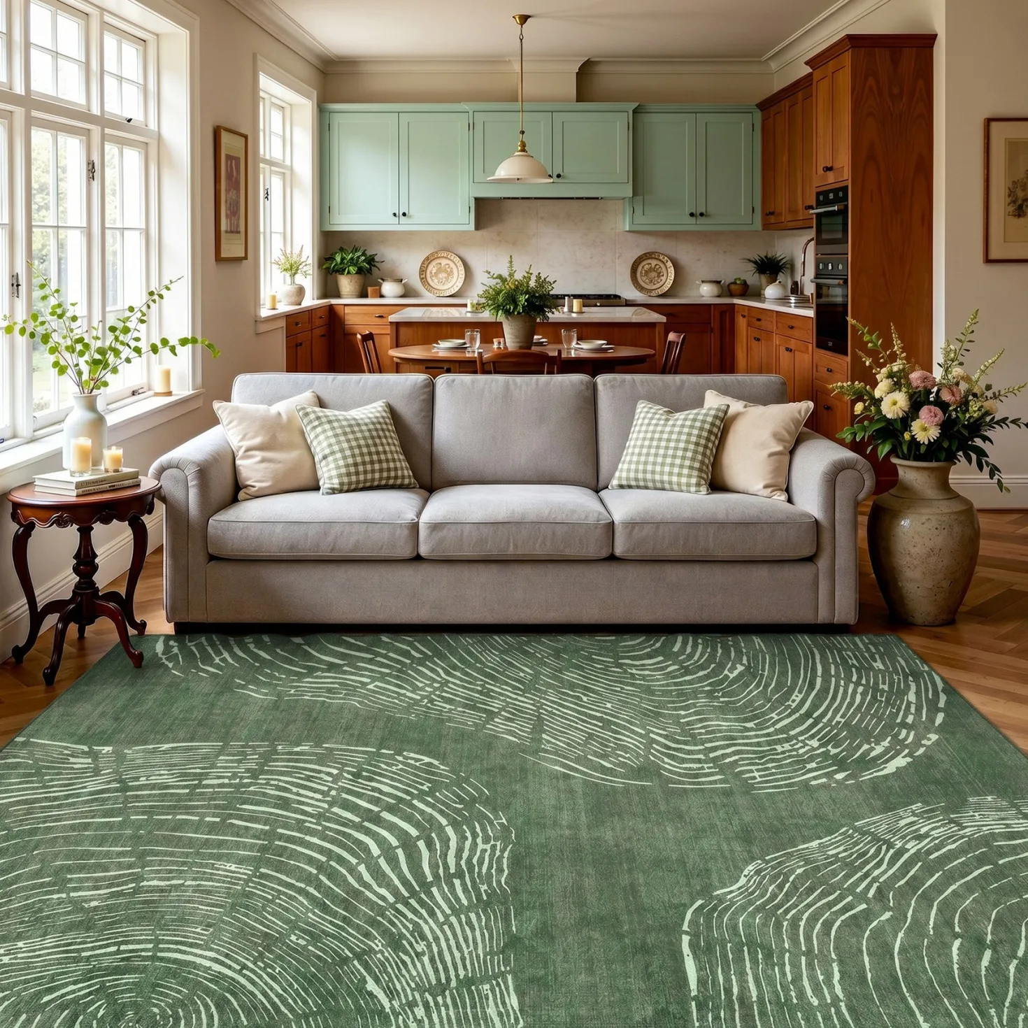 5x7/8x10 Abstract Machine Washable Area Rug, Soft Boho Minimalist Non-Slip Low Pile Carpet, Oeko-Tex Certified