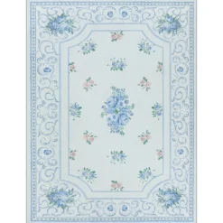 5x7/8x10 Boho Floral Area Rug, Vintage Soft Washable Low Pile Nursery Living Room Carpet, Oeko-Tex Certified