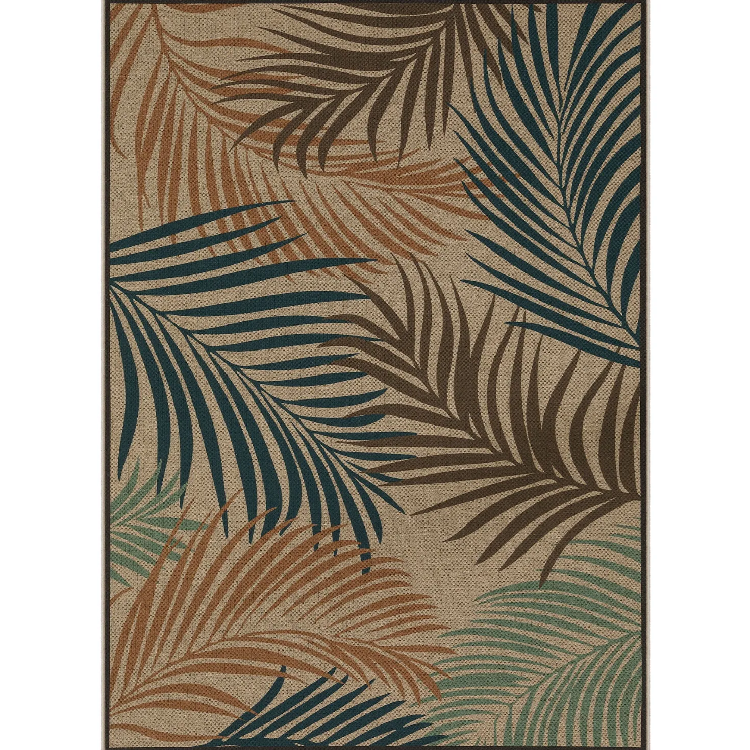 3x5/5x7 Easy Jute Washable Indoor Outdoor Patio Rug, Boho Coastal Non-Slip Living Room Area Carpet for Entryway Porch, Oeko-Tex Certified