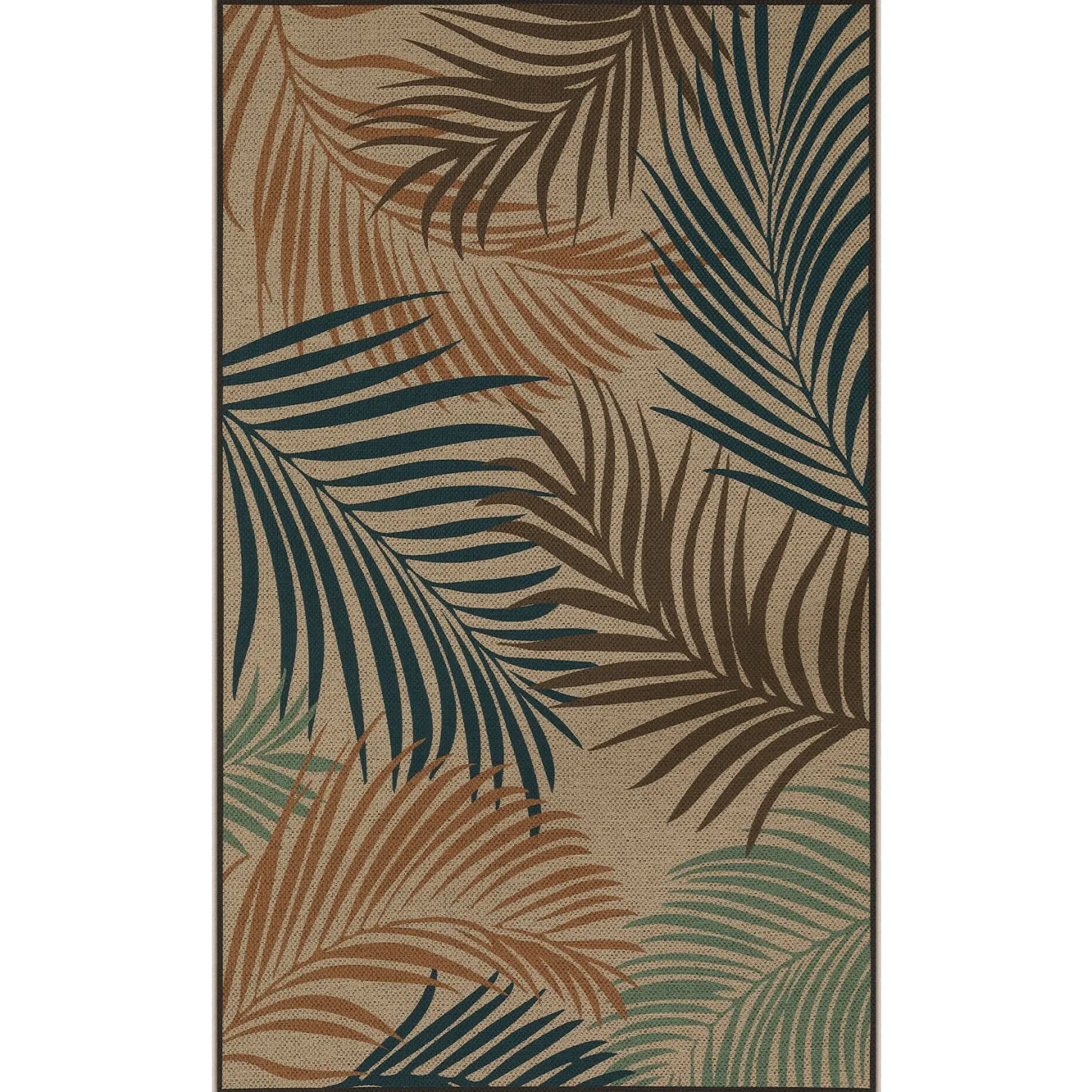 3x5/5x7 Easy Jute Washable Indoor Outdoor Patio Rug, Boho Coastal Non-Slip Living Room Area Carpet for Entryway Porch, Oeko-Tex Certified