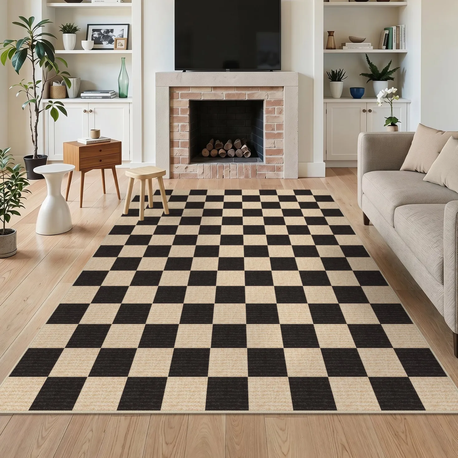 5x7/8x10 Large Geometric Area Rugs, Soft Washable Rug for Bedroom Non-Slip