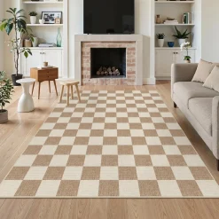 5x7/8x10 Large Geometric Area Rugs, Soft Washable Rug for Bedroom Non-Slip