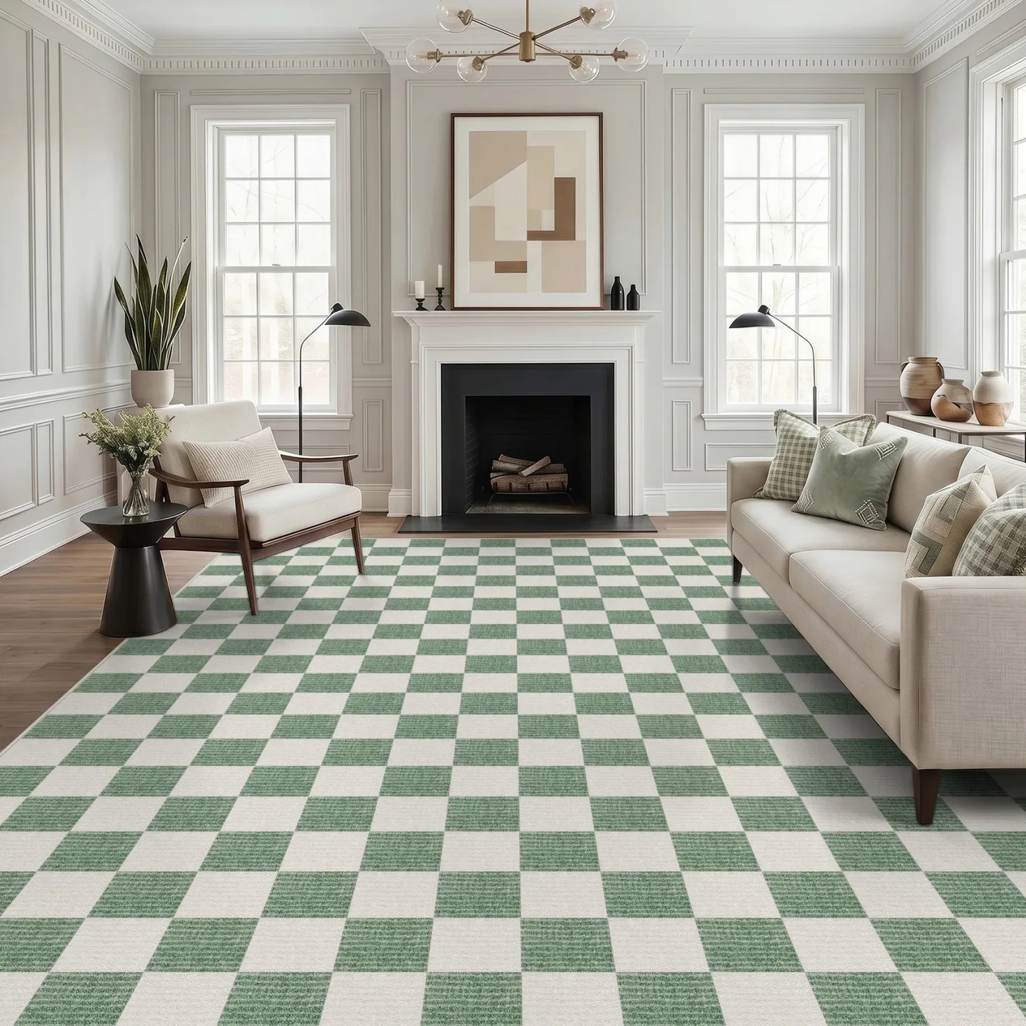 5x7/8x10 Large Geometric Area Rugs, Soft Washable Rug for Bedroom Non-Slip