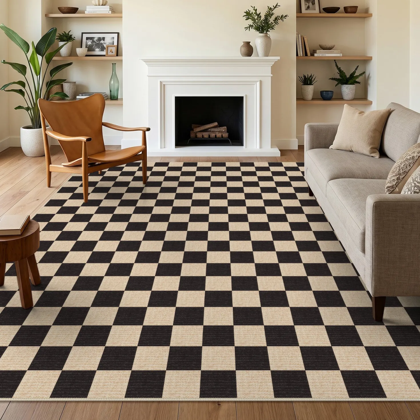 5x7/8x10 Large Geometric Area Rugs, Soft Washable Rug for Bedroom Non-Slip