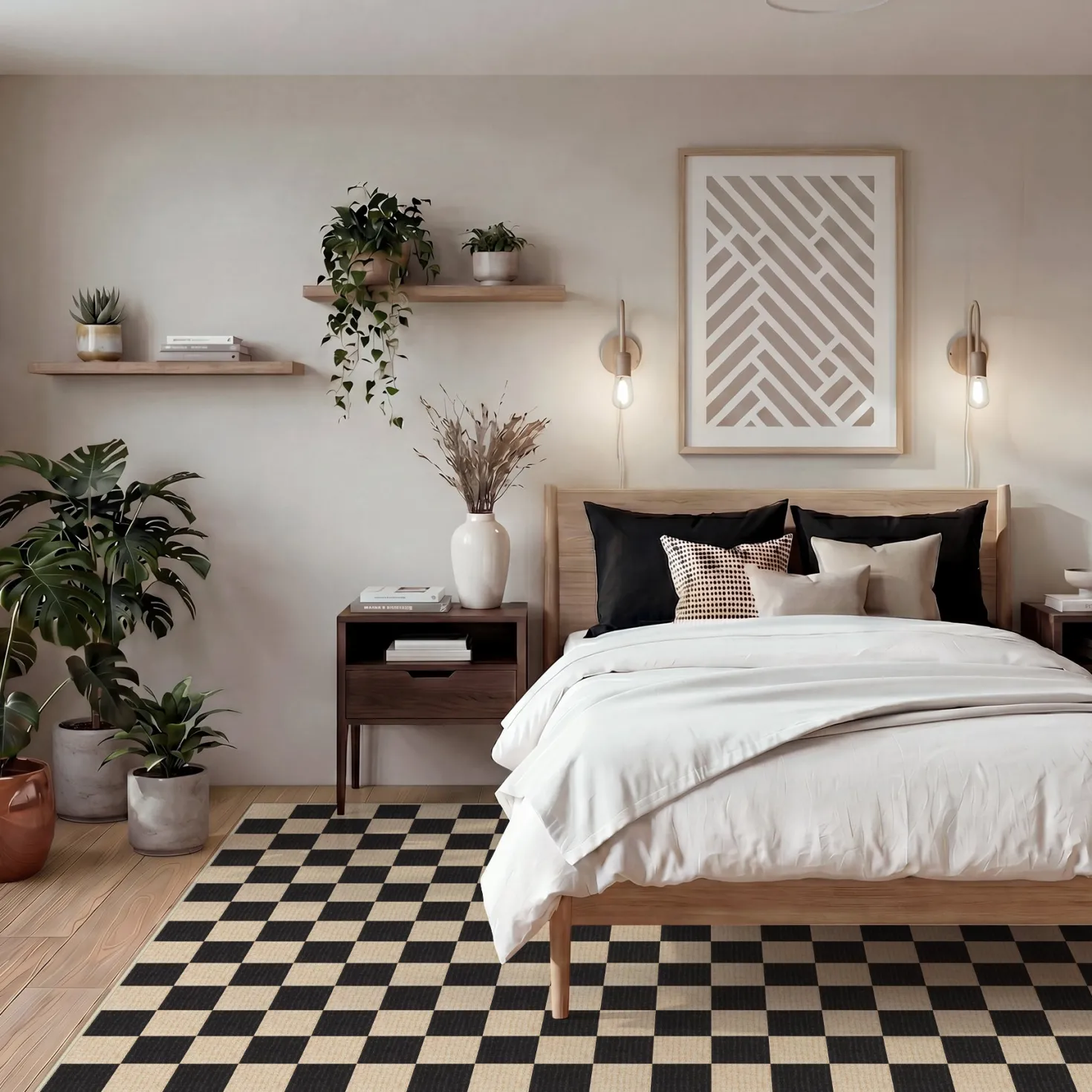 5x7/8x10 Large Geometric Area Rugs, Soft Washable Rug for Bedroom Non-Slip