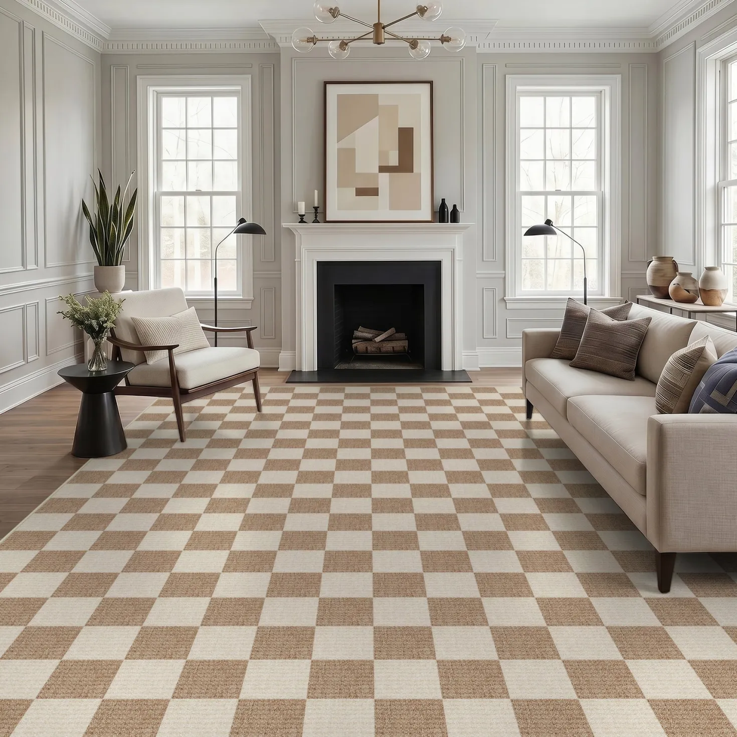 5x7/8x10 Large Geometric Area Rugs, Soft Washable Rug for Bedroom Non-Slip