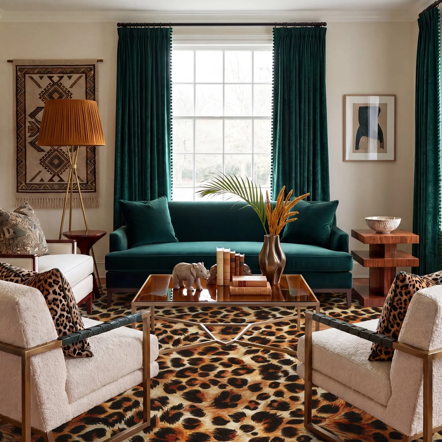 5x7/8x10 Leopard Print Area Rug, Animal Soft Carpet Machine Washable Cheetah Rug for Living Room, Oeko-Tex Certified
