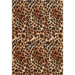 5x7/8x10 Leopard Print Area Rug, Animal Soft Carpet Machine Washable Cheetah Rug for Living Room, Oeko-Tex Certified