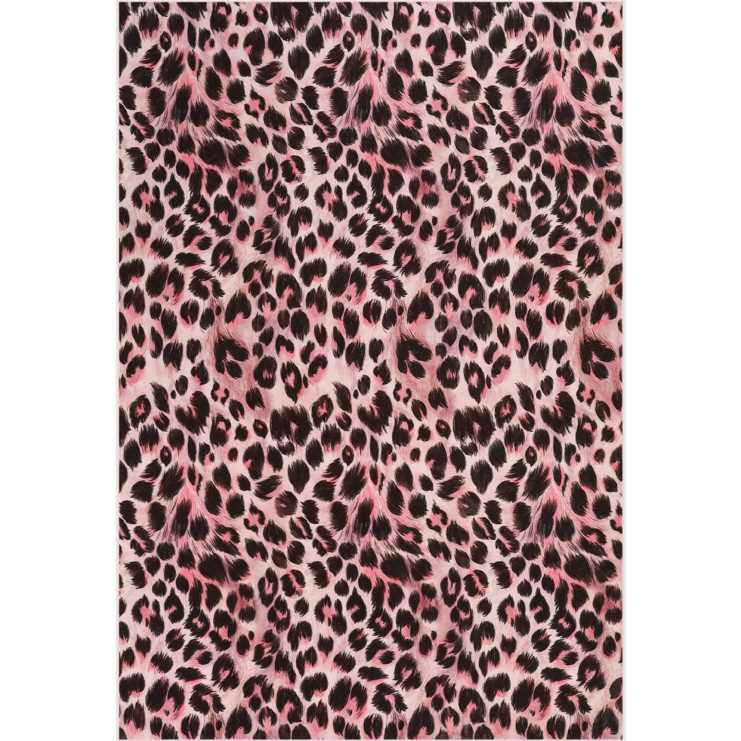 5x7/8x10 Leopard Print Area Rug, Animal Soft Carpet Machine Washable Cheetah Rug for Living Room, Oeko-Tex Certified