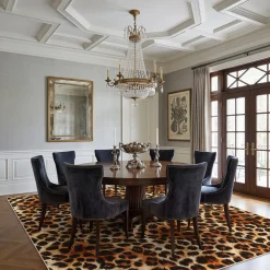 5x7/8x10 Leopard Print Area Rug, Animal Soft Carpet Machine Washable Cheetah Rug for Living Room, Oeko-Tex Certified