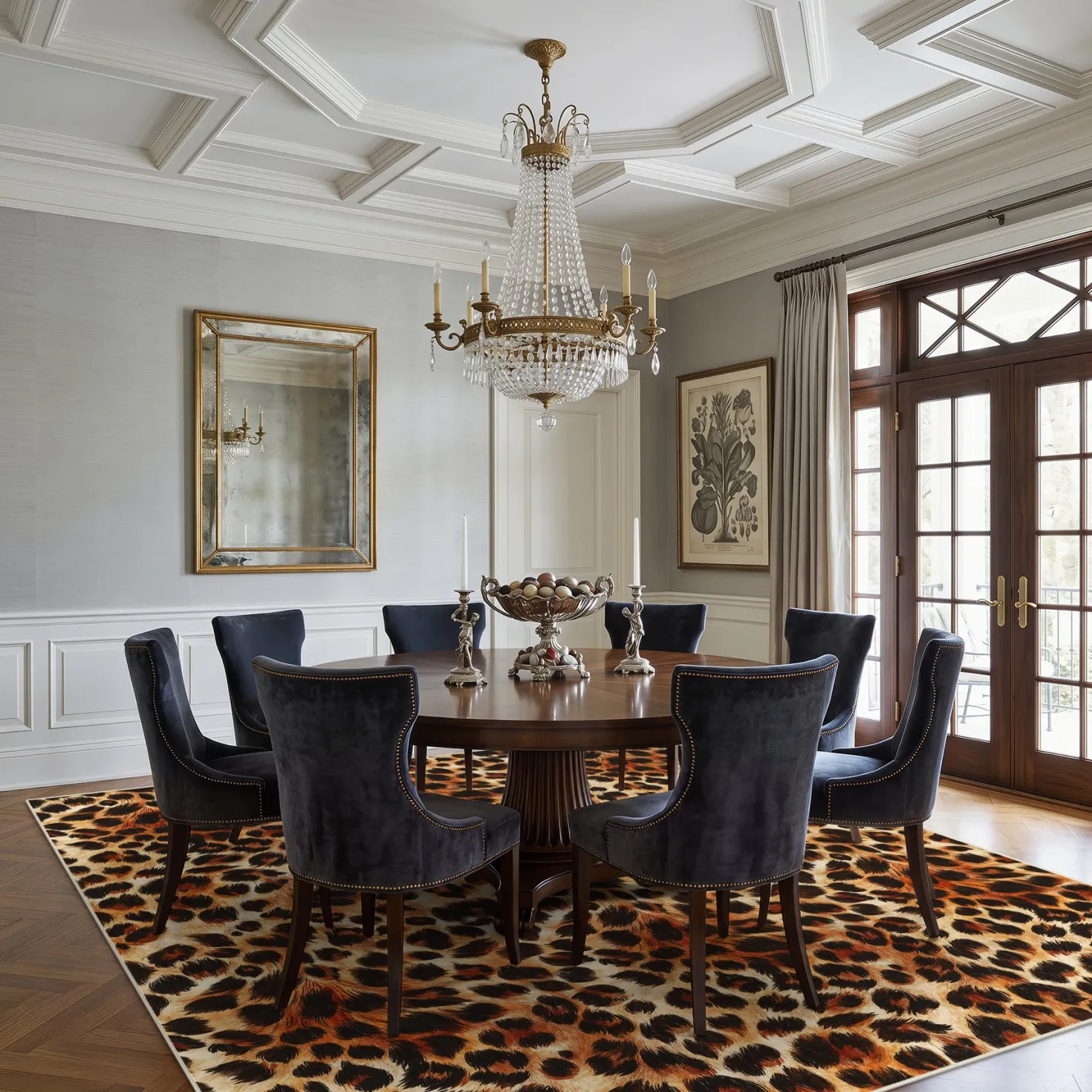 5x7/8x10 Leopard Print Area Rug, Animal Soft Carpet Machine Washable Cheetah Rug for Living Room, Oeko-Tex Certified