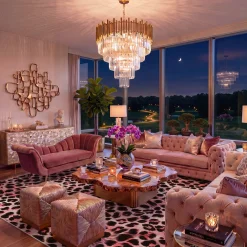 5x7/8x10 Leopard Print Area Rug, Animal Soft Carpet Machine Washable Cheetah Rug for Living Room, Oeko-Tex Certified