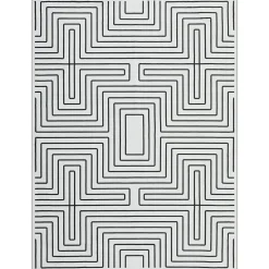 5x7/8x10 Machine Washable Area Rug, Modern Geometric Non-Slip Low Pile Indoor Carpet for Living Room, Oeko-Tex Certified