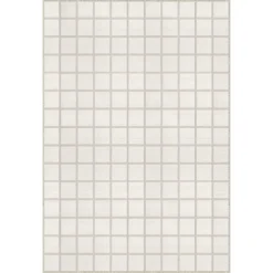 5x7/8x10 Modern Plaid Area Rug, Checkered Washable Rug Soft Non-Slip Ultra Thin Throw Carpet for Living Room, Oeko-Tex Certified